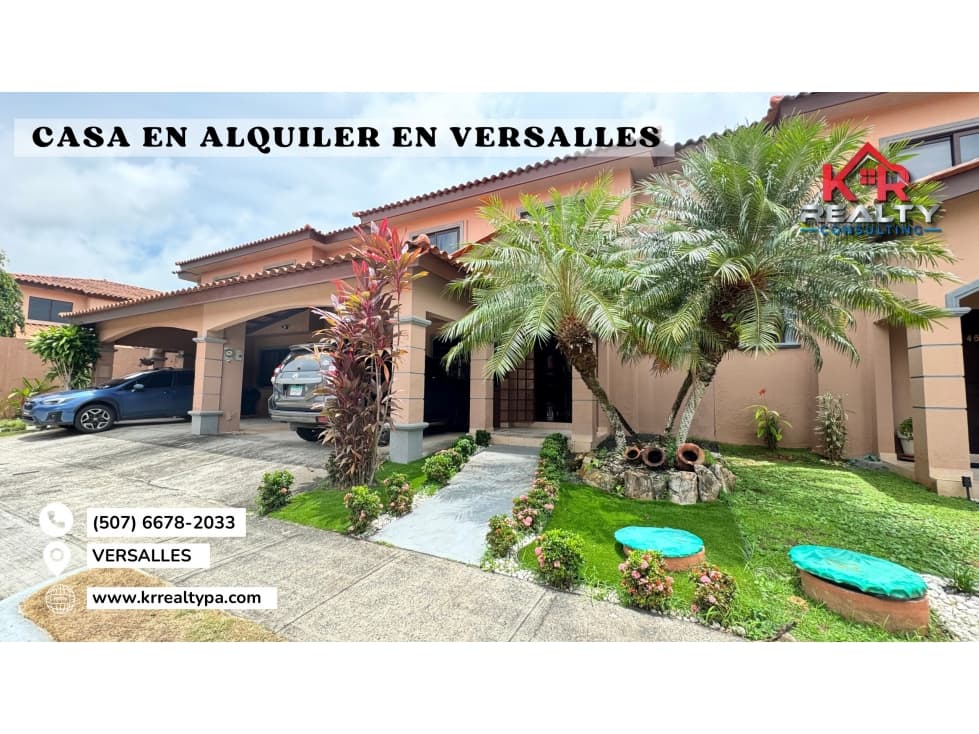 ALQUILER DE CASA EN VERSALLES, AMOBLADA, 3 RECÁMARAS ESTUDIO CBE. - 1
