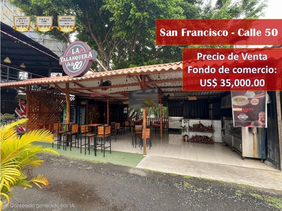 Venta de Fondo de Comercio San Francisco Calle 50 - 1