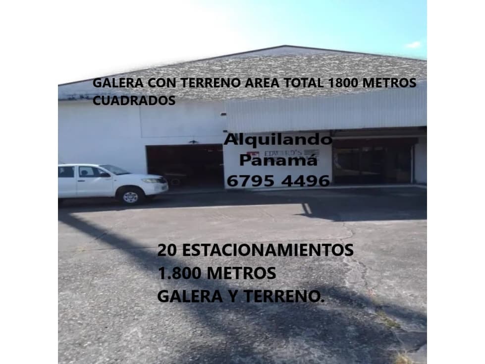 Se Vende Galera Con Terreno 1.800 Mts Llano Bonito $1.050.000.oo - 1