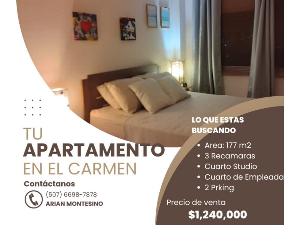 VENTA DE APARTAMENTO EN EL CARMEN - 1