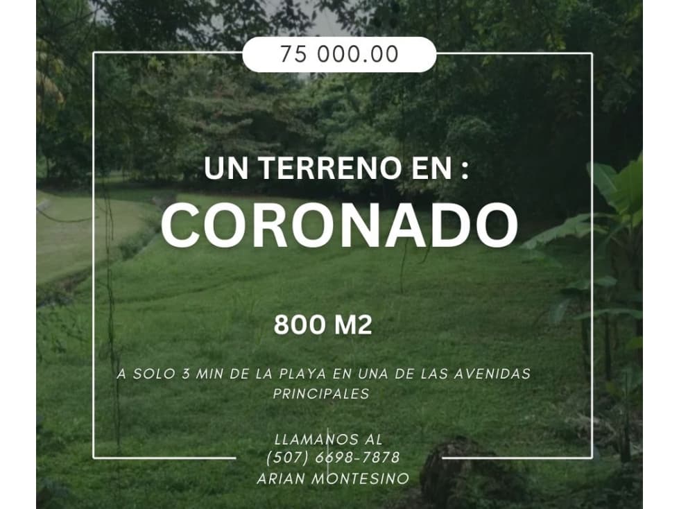 VENTA DE TERRENO EN CORONADO - 1