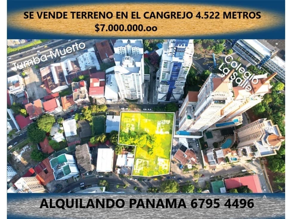 Se Vende Terreno El Cangrejo 4.522 Metros $7.000.000.oo - 1