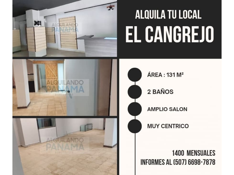 ALQUILER DE LOCAL EN EL CANGREJO - 1