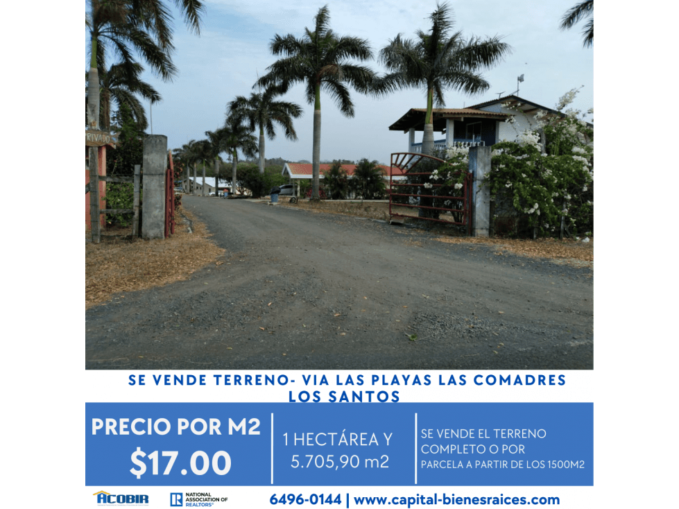 SE VENDE TERRENO EN LOS SANTOS - VIA A PLAYA LAS COMADRES - 1